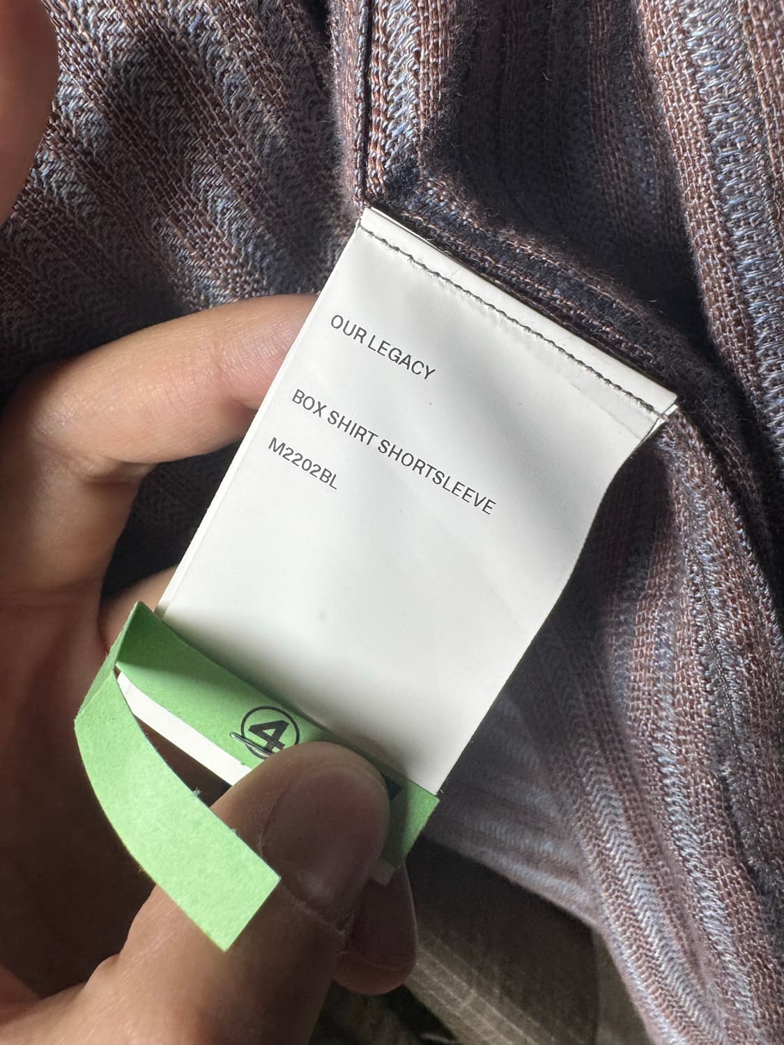 아워레가시 린넨 스트라이프 반팔 셔츠 size 50 상품이미지3