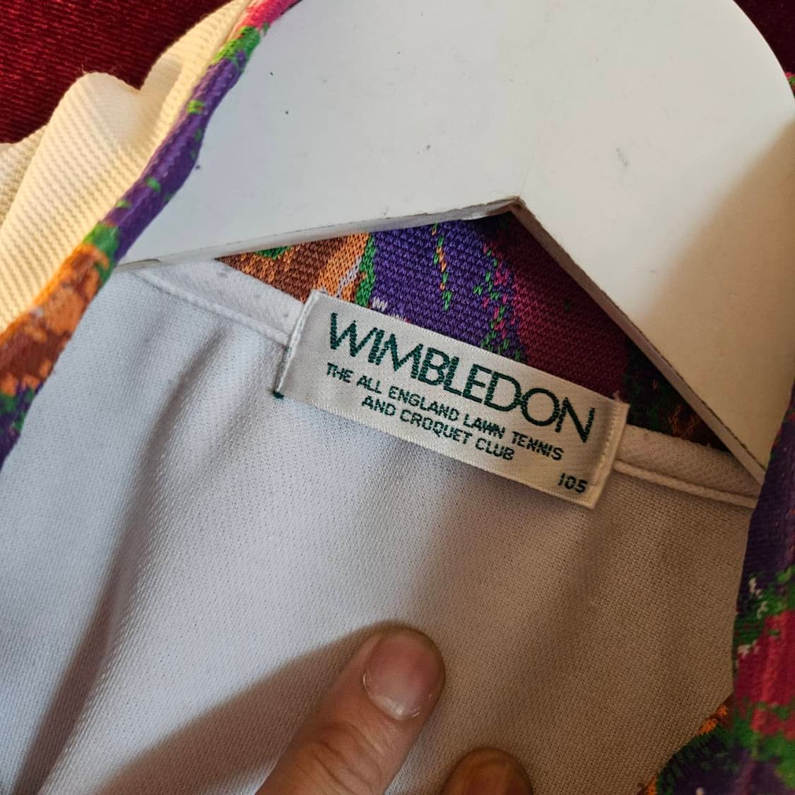 WIMBLEDON 90's 테니스 화이트 저지 105size 상품이미지5