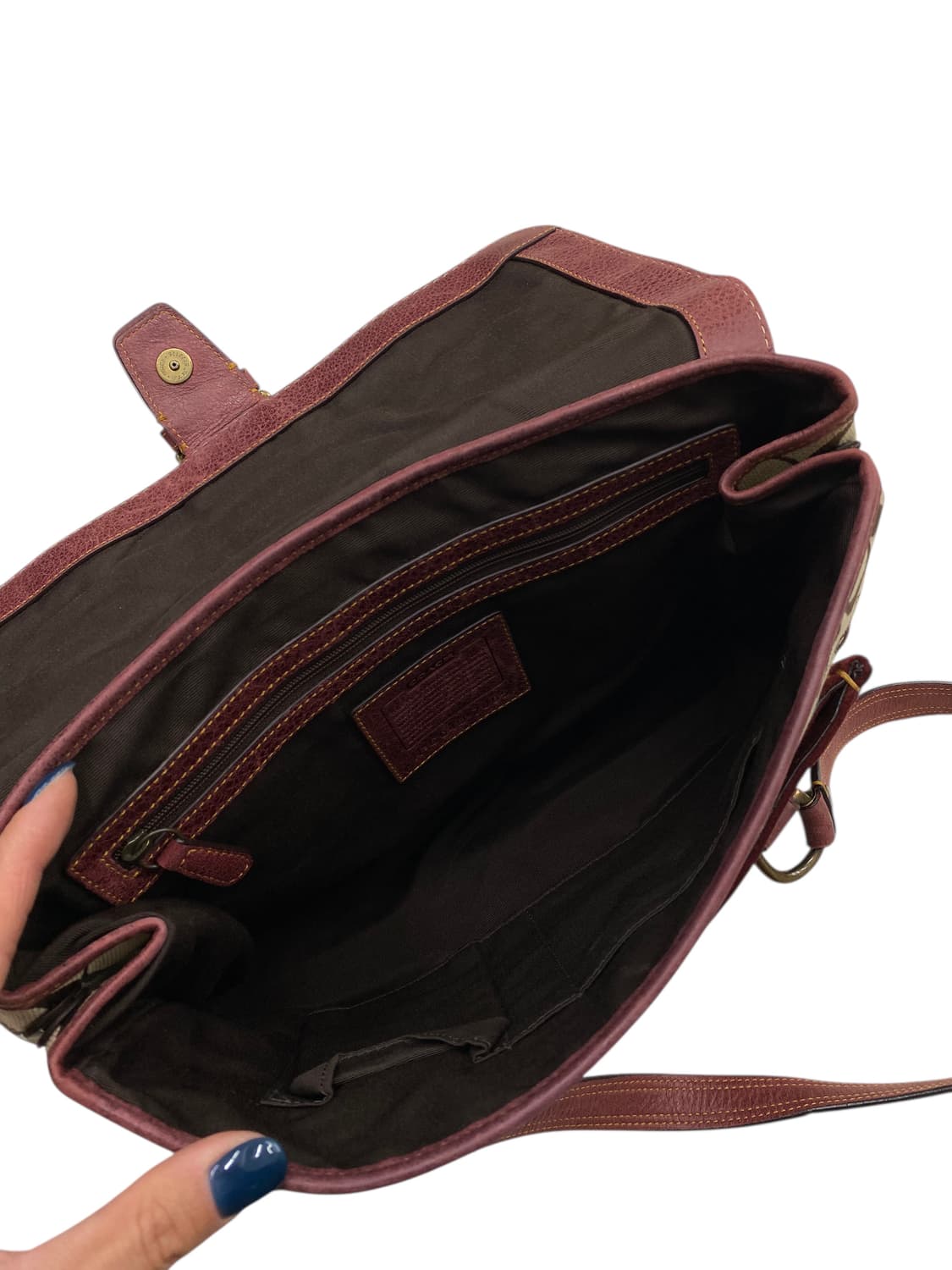 코치 y2k 딥레드 버클 숄더백 상품이미지3