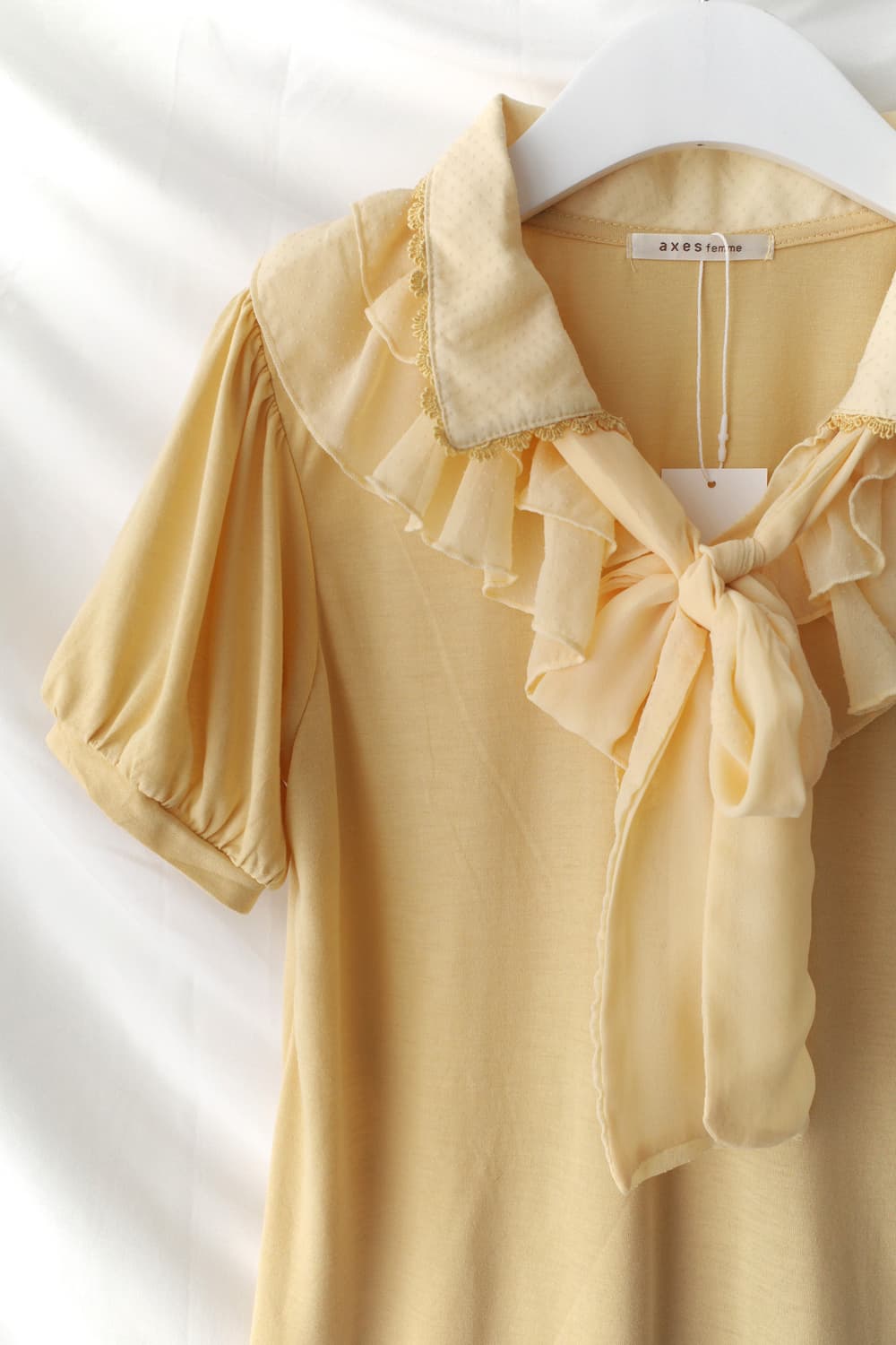 axes femme) frill ribbon half T  상품이미지3