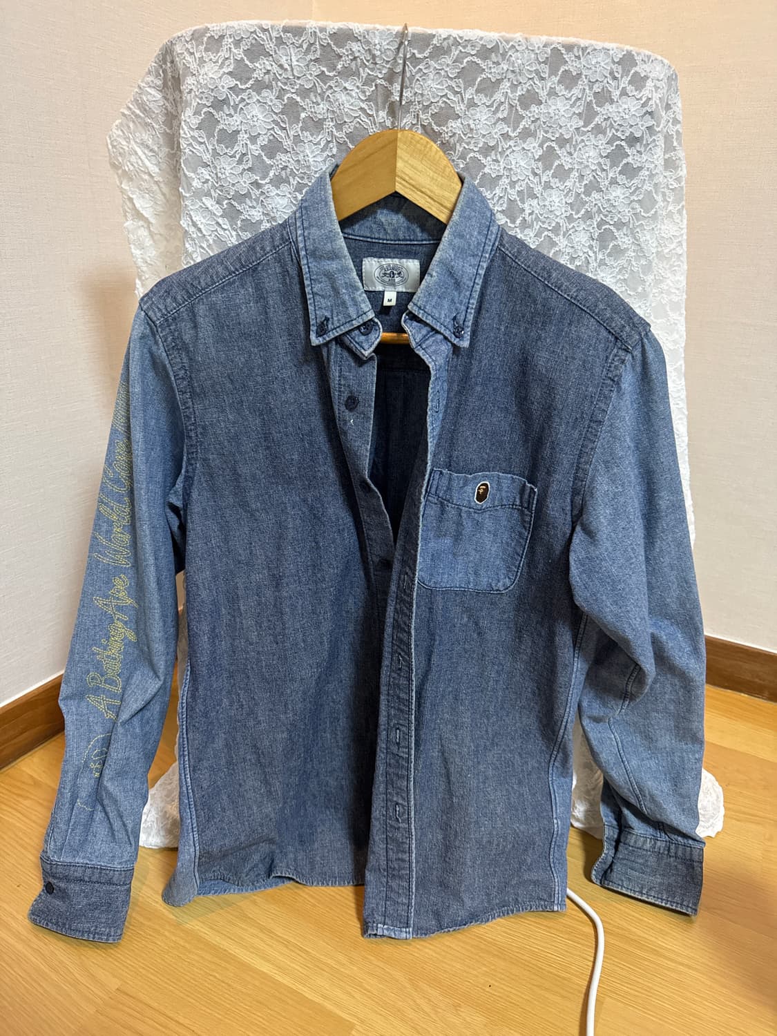 베이프 데님셔츠 M 상품이미지1