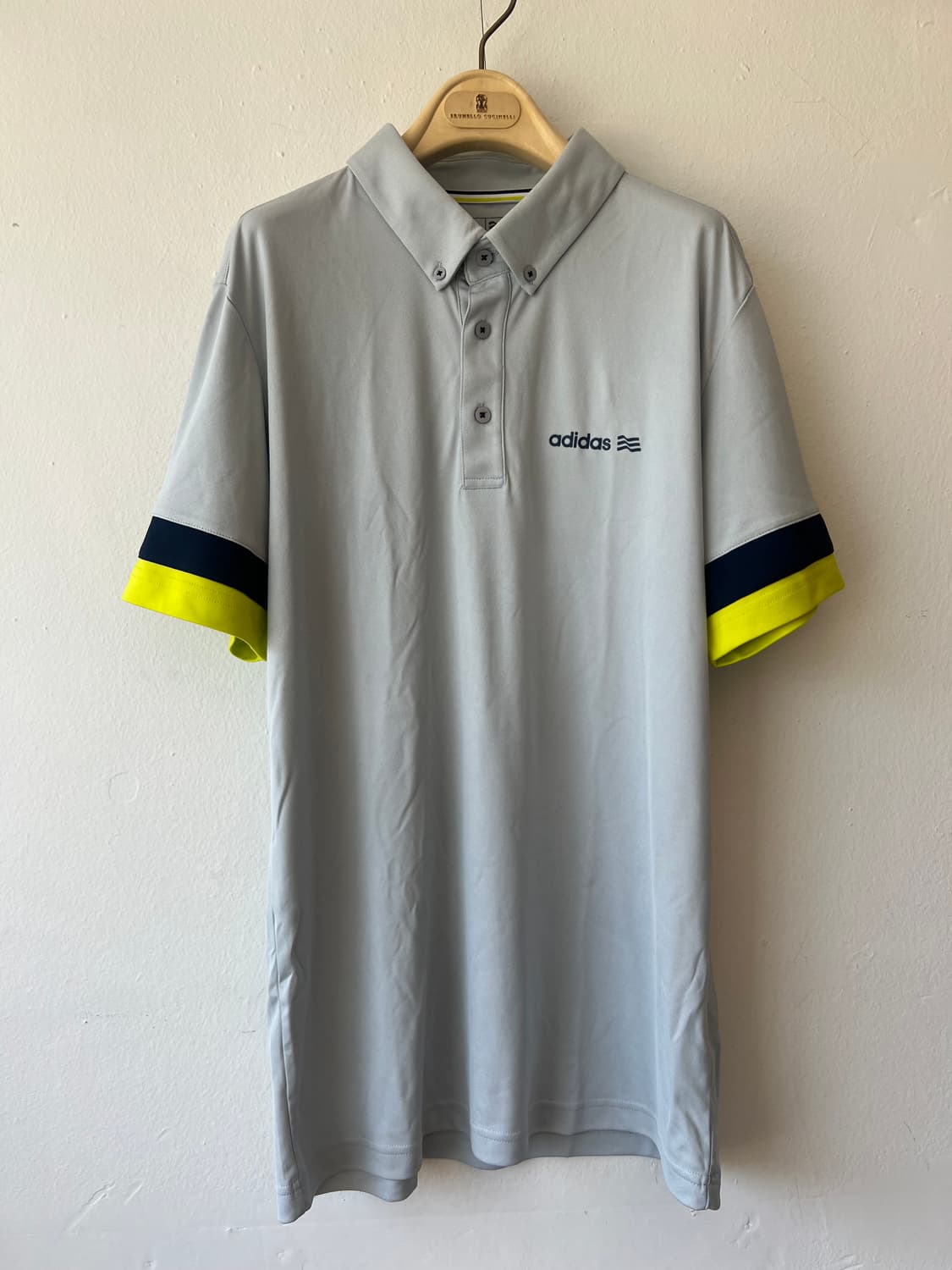 아디다스 남성 그레이 기능성 카라반팔티셔츠 상품이미지2