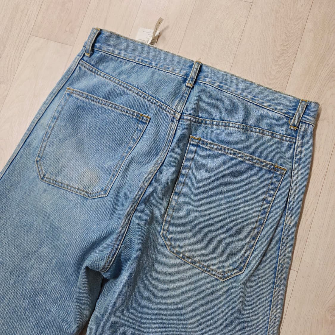 [L] 이얼즈어고 플로리스 와이드 데님 연청 상품이미지5