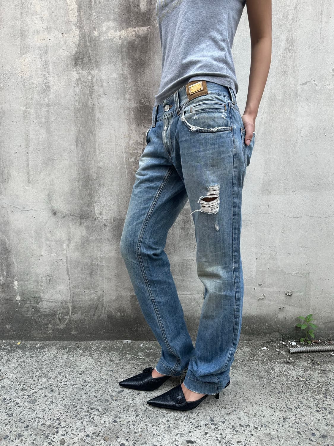 00s 돌체앤가바나 디스트로이드 워싱 팬츠 상품이미지1