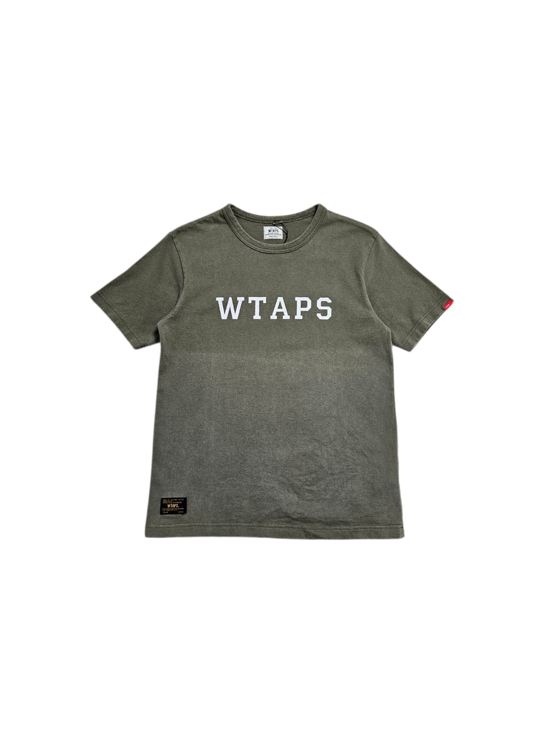 더블탭스 로고 반팔티 카키 상품이미지1