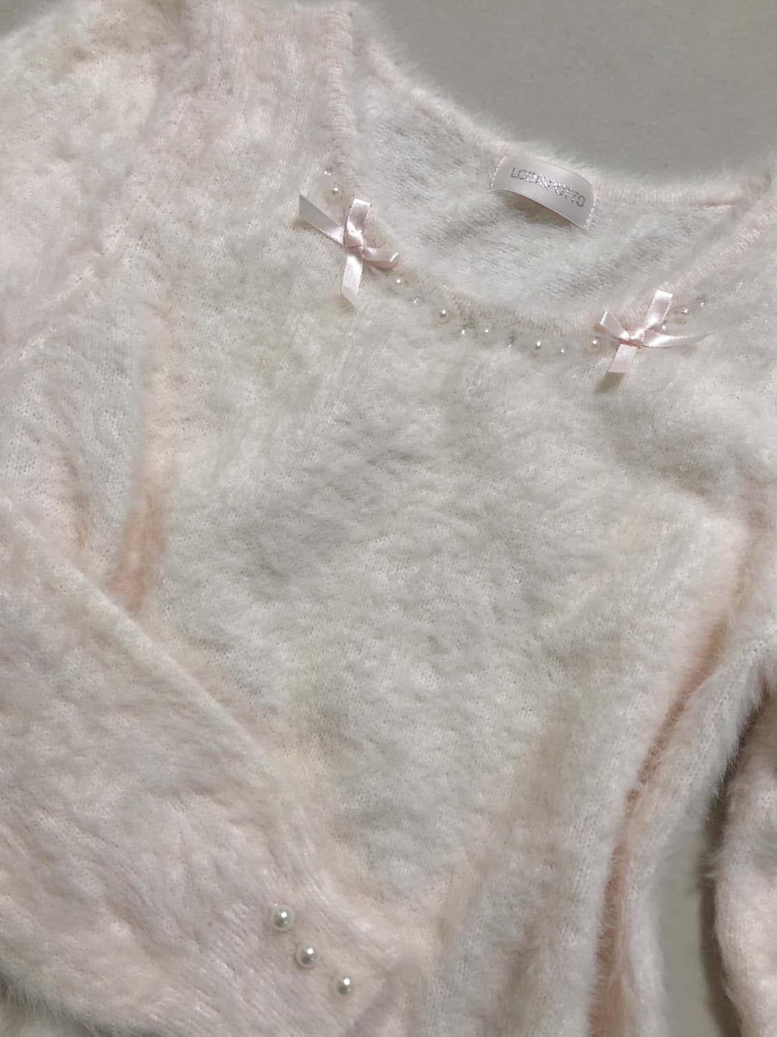 로디스포토 히메갸루 라떼갸루 핑크 니트 상품이미지2