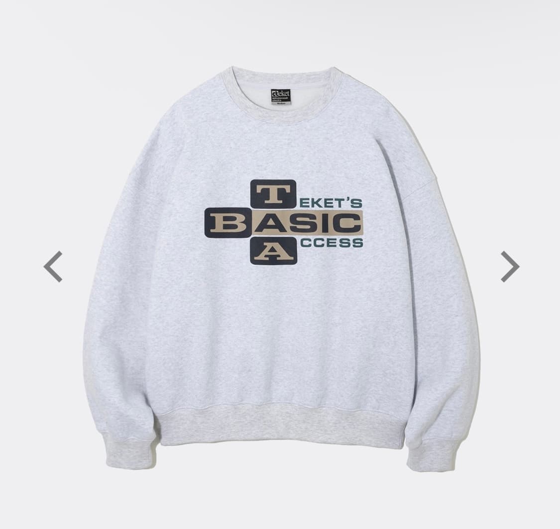 테켓 맨투맨 멜란지그레이 m 상품이미지1