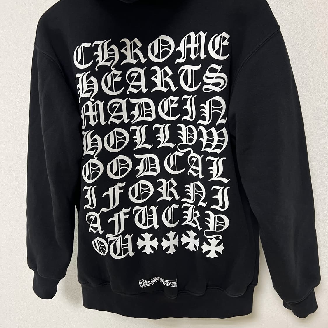 크롬하츠 크로스 홀스슈 메이드 인 할리우드 써멀 후드 집업 블랙 상품이미지7