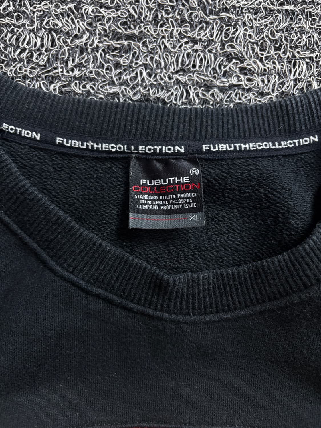 00s 후부 올드스쿨 빅로고 배색 박시핏 크루넥 스웻 셔츠 1810 상품이미지3