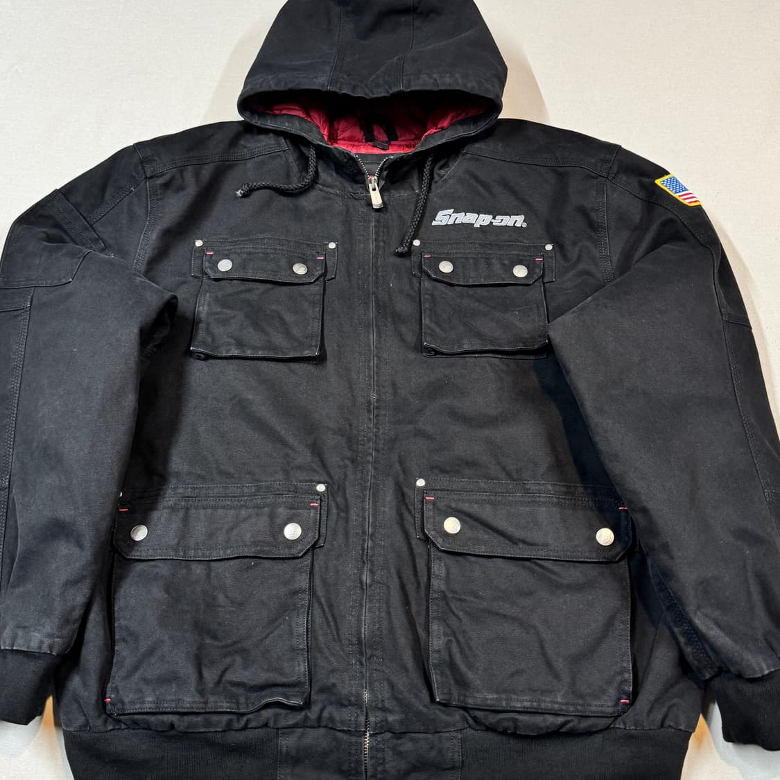 XXL) 스냅온 SNAP-ON USA 블랙 퀼팅 액티브 후드 자켓 상품이미지2