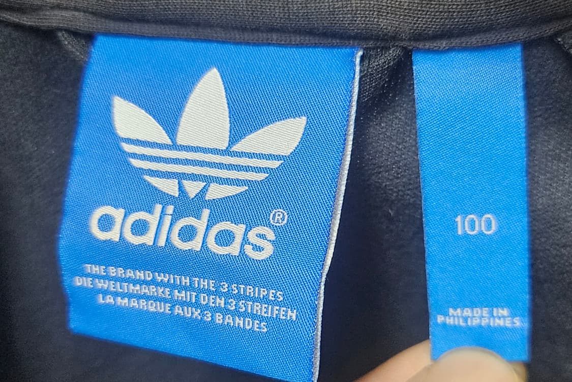 (100)L ☆초희귀☆아디다스 오리지널 슈퍼스타 로고 [블랙] 트랙탑져지 상품이미지2