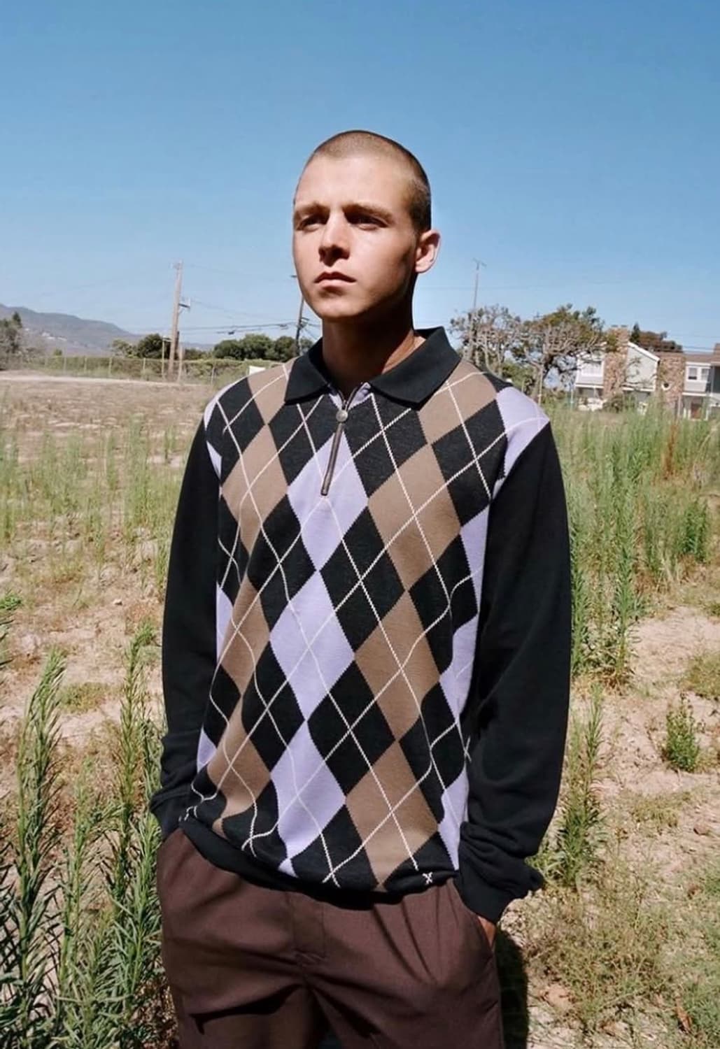 스투시 아가일 집업 폴로 상품이미지4