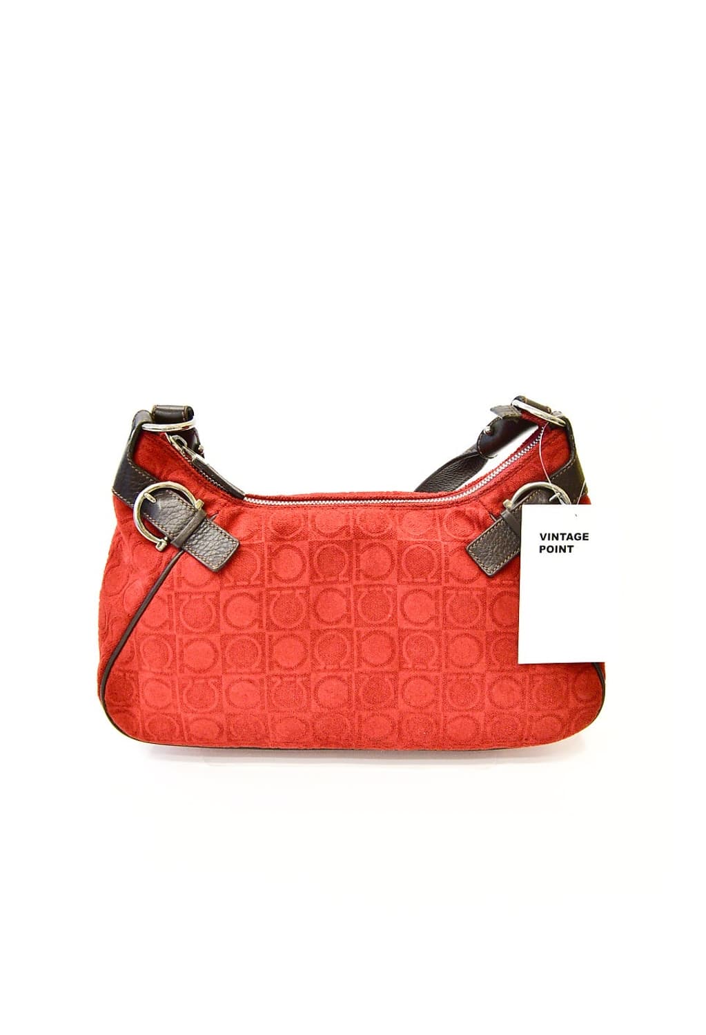 페라가모 스웨이드 레드 숄더백(정품) 상품이미지2