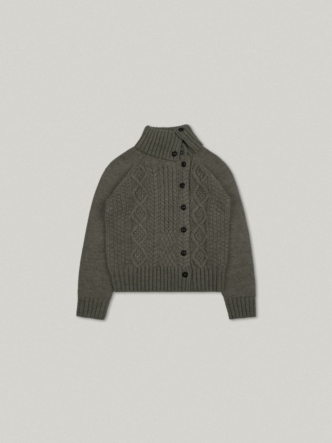 폴뉴아 터틀넥 래글런 니트(차콜) 상품이미지4