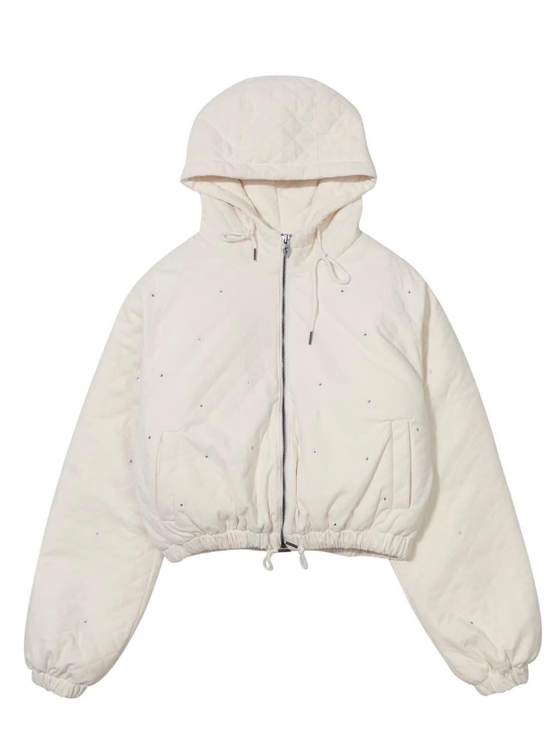 CUBIC QUILTED HOODIE DOWN JACKET 상품이미지1