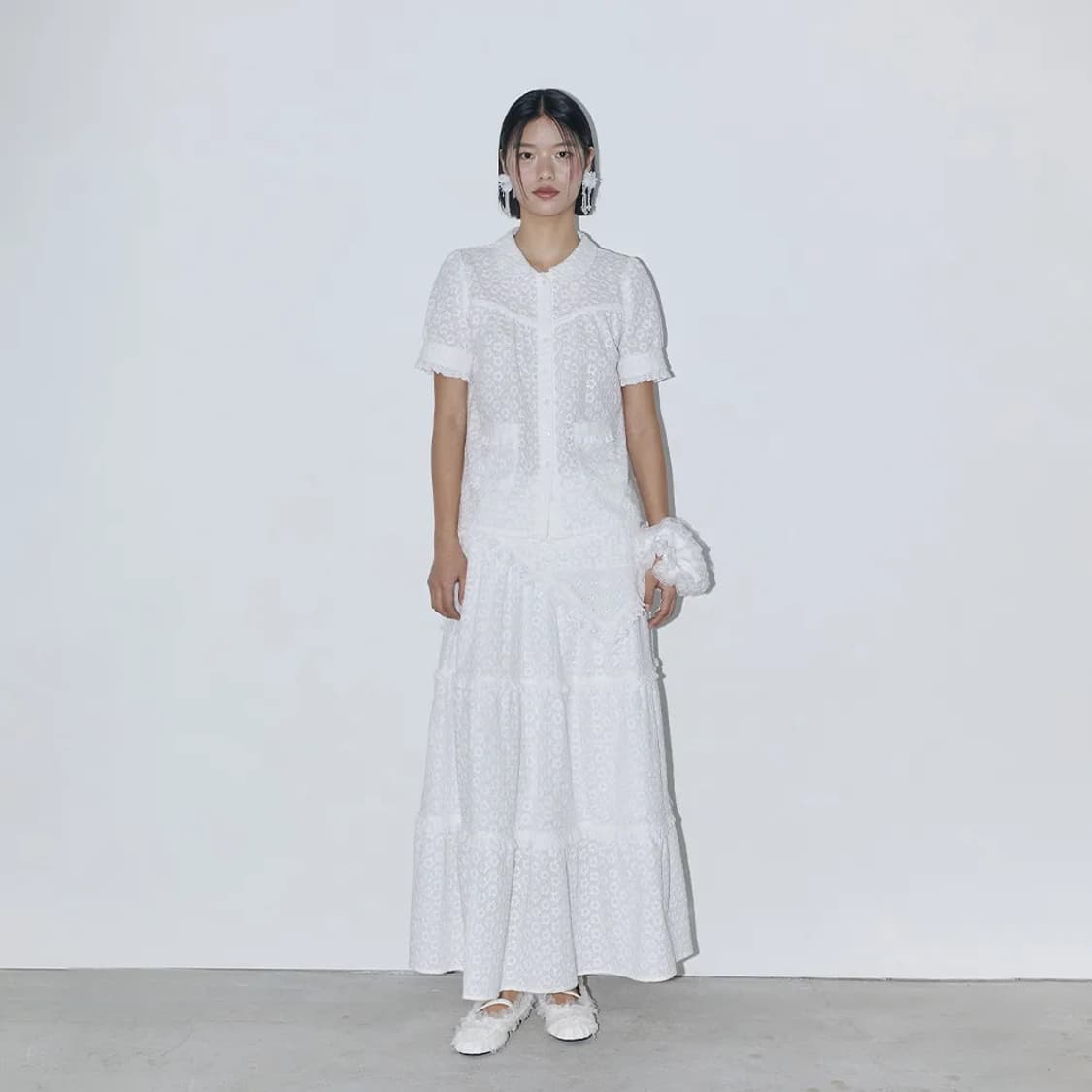 포그던 Star Lace Punching Cancan Skirt 상품이미지2