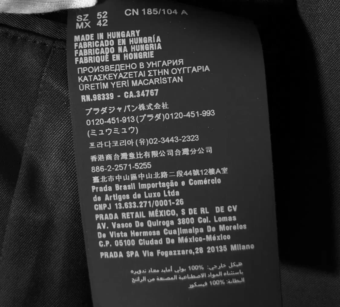 프라다 리나일론 남성 자켓 블랙 52(105,xl) 블레이저 상품이미지9