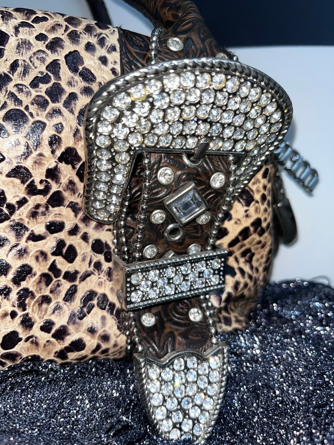 웨스턴 파이톤 핸드백 상품이미지4