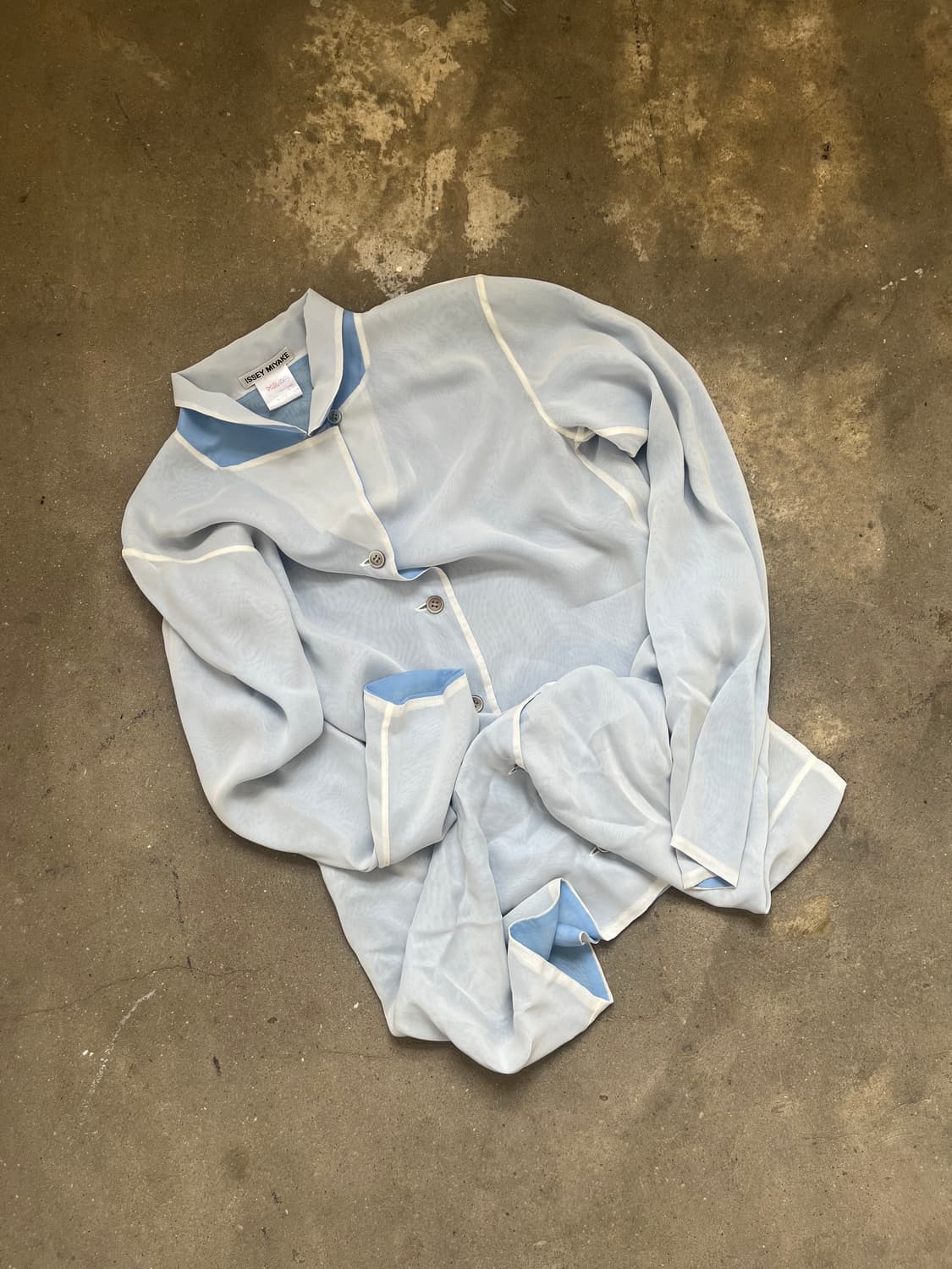 Issey Miyake 큐프라 원단 롱 셔츠 상품이미지1