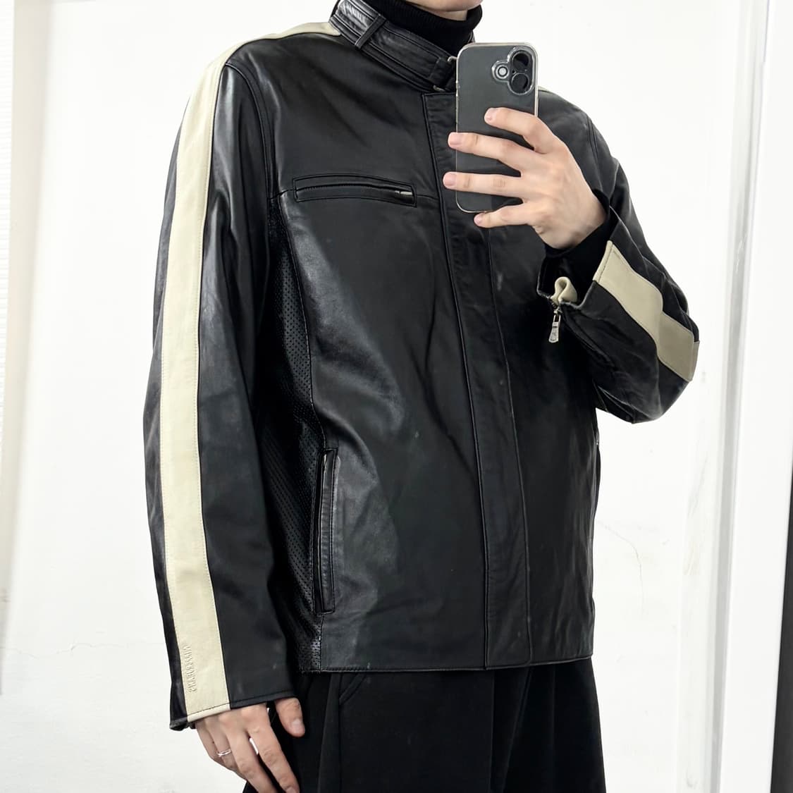 Nipper 양가죽 레이싱 바이커 자켓 상품이미지4