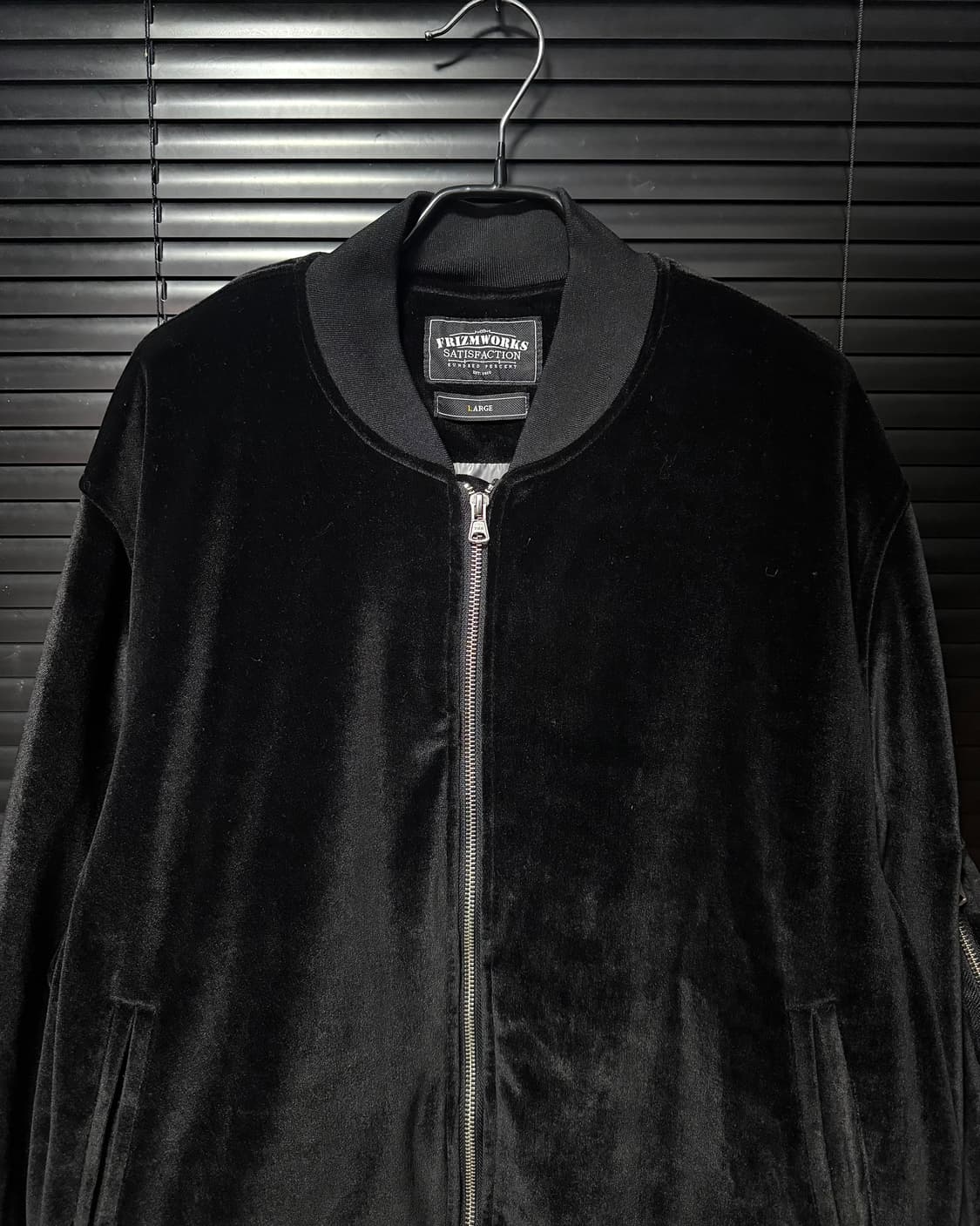 프리즘웍스 벨벳 벨루어 ma-1 ma1 항공 점퍼 바시티 봄버 블루종 L 상품이미지3