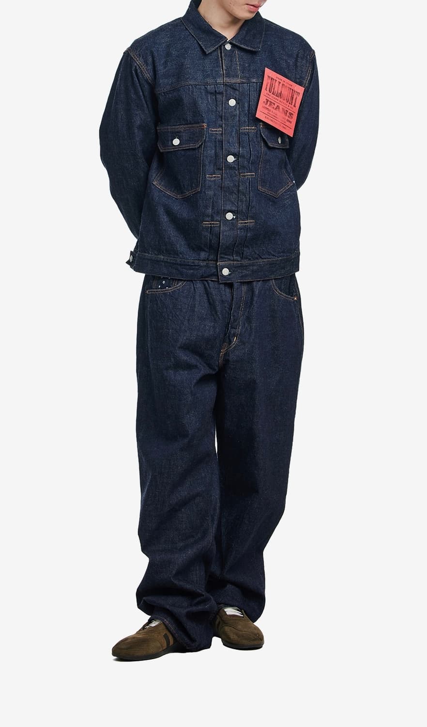 [L] 팝 트레이딩 컴퍼니 x 풀카운트 원워시드 데님자켓 상품이미지2