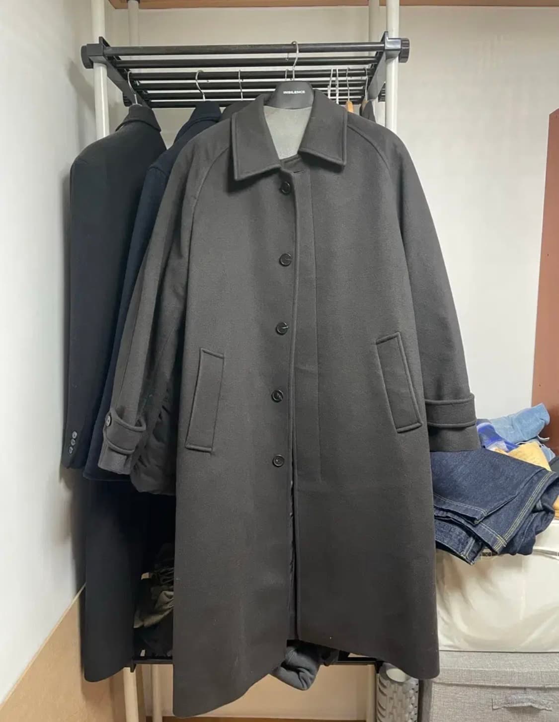인사일런스 마펠캐시미어 발마칸 코트 머드그레이(L) 상품이미지1