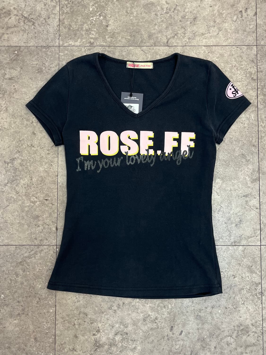 ROSE FAN FAN 반팔티 블랙 #csz3852 상품이미지4