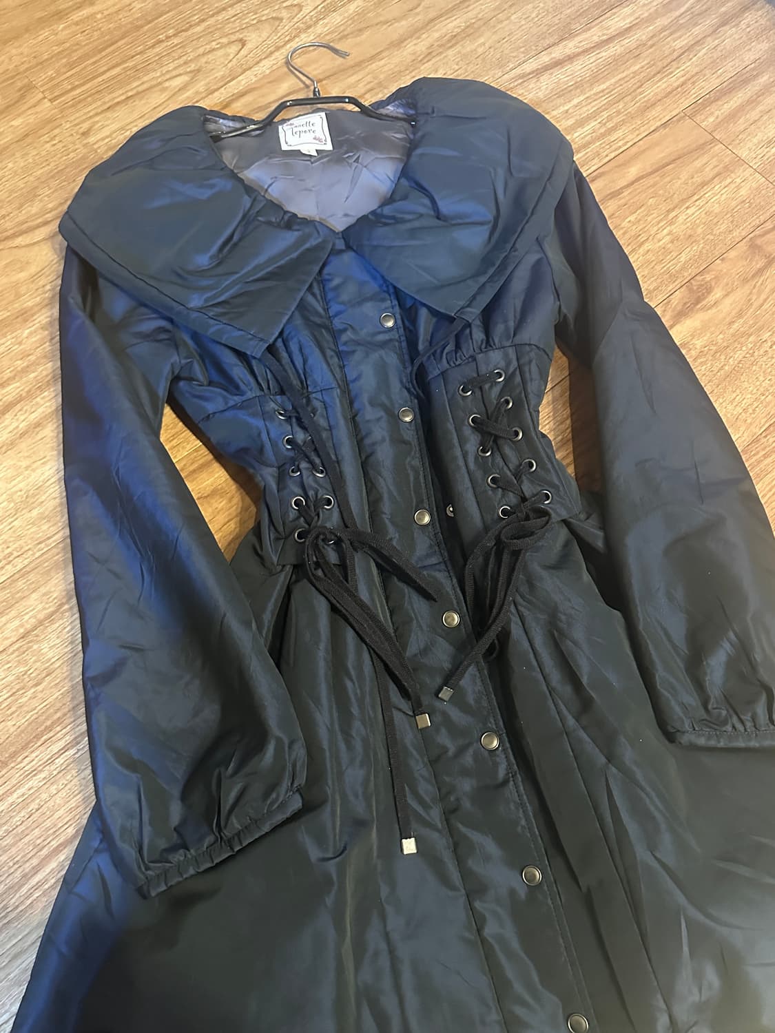 빈티지 리본 자켓 점퍼 코트 히메갸루 로걀 라떼 공겜여주 긱시크 고딕 상품이미지1