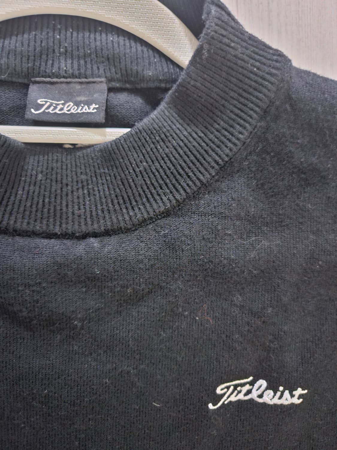 타이틀리스트 남성 골프 니트 M 블랙 상품이미지3