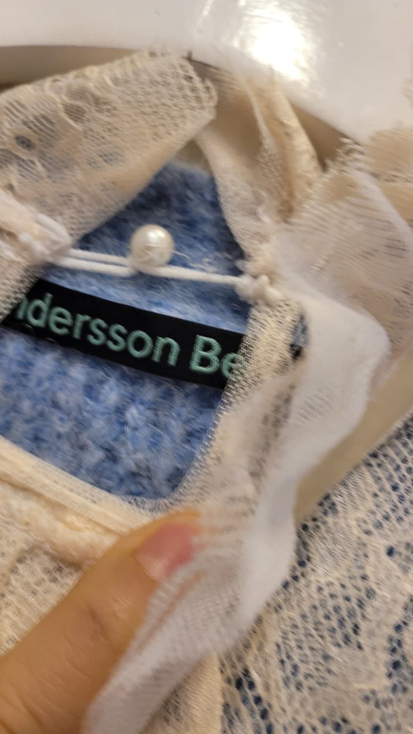 .앤더슨벨 언발컷 가디건. 디자이너 와이드데님 상품이미지5