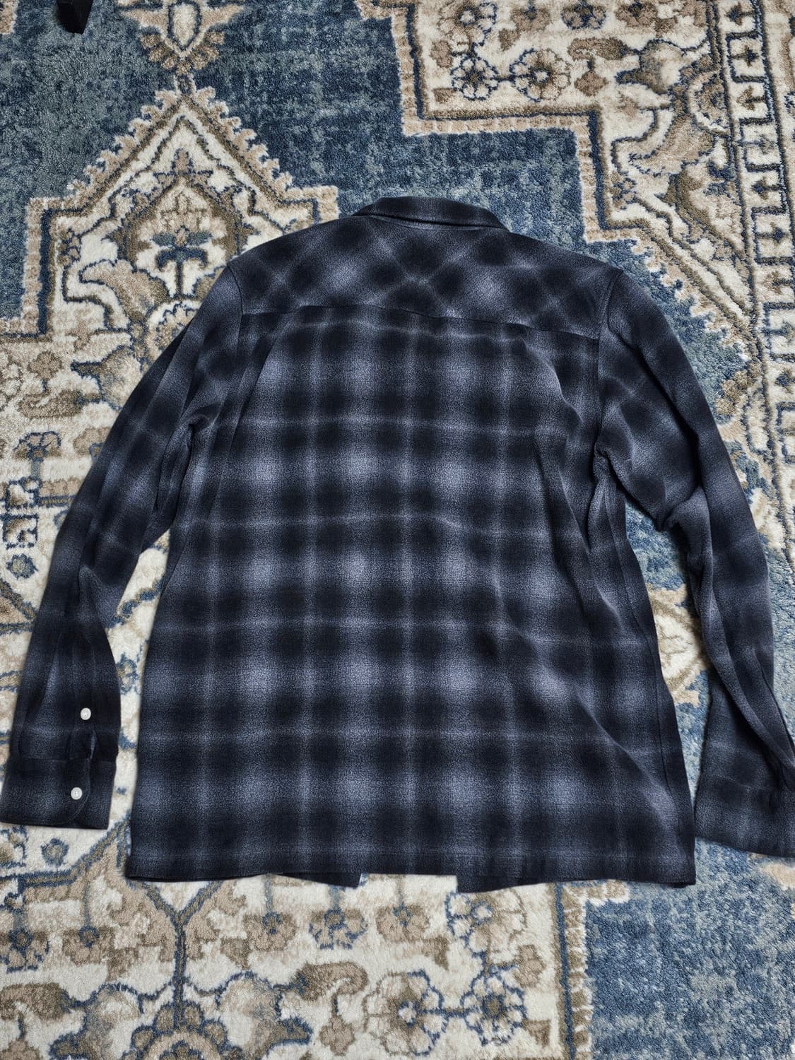 [L] 리버레이더즈 옴브레 체크 플란넬 셔츠 상품이미지3