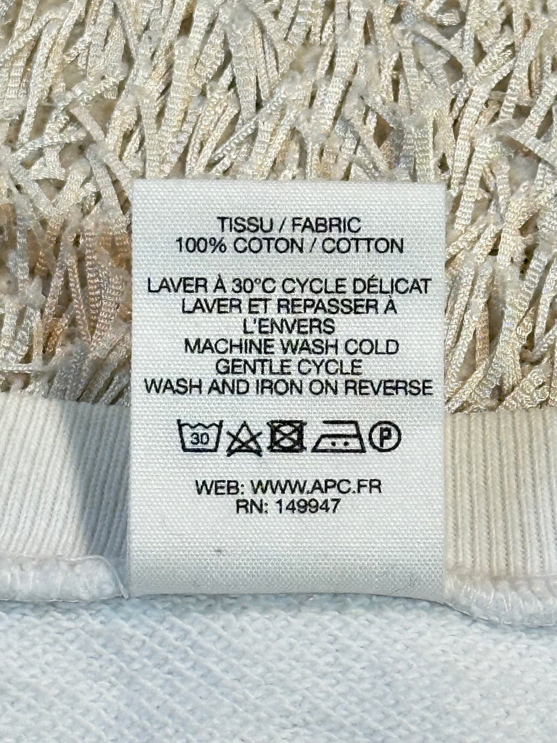 아페쎄 A.P.C. USA 로고 맨투맨 화이트 상품이미지7