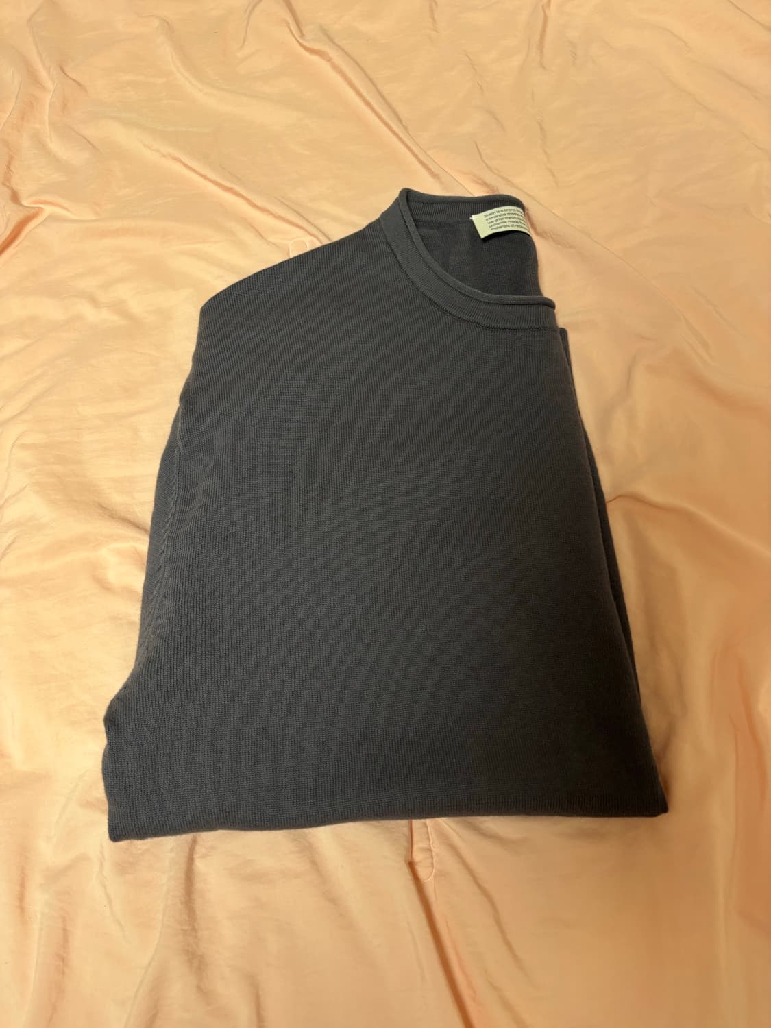 LOUNGE COTTON KNIT T-SHIRTS (CHARCOAL) 상품이미지2