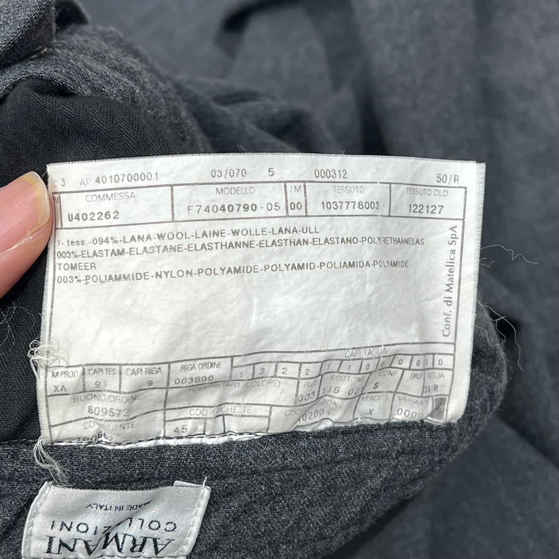 아르마니꼴레지오니 울 슬랙스 s08860 상품이미지6