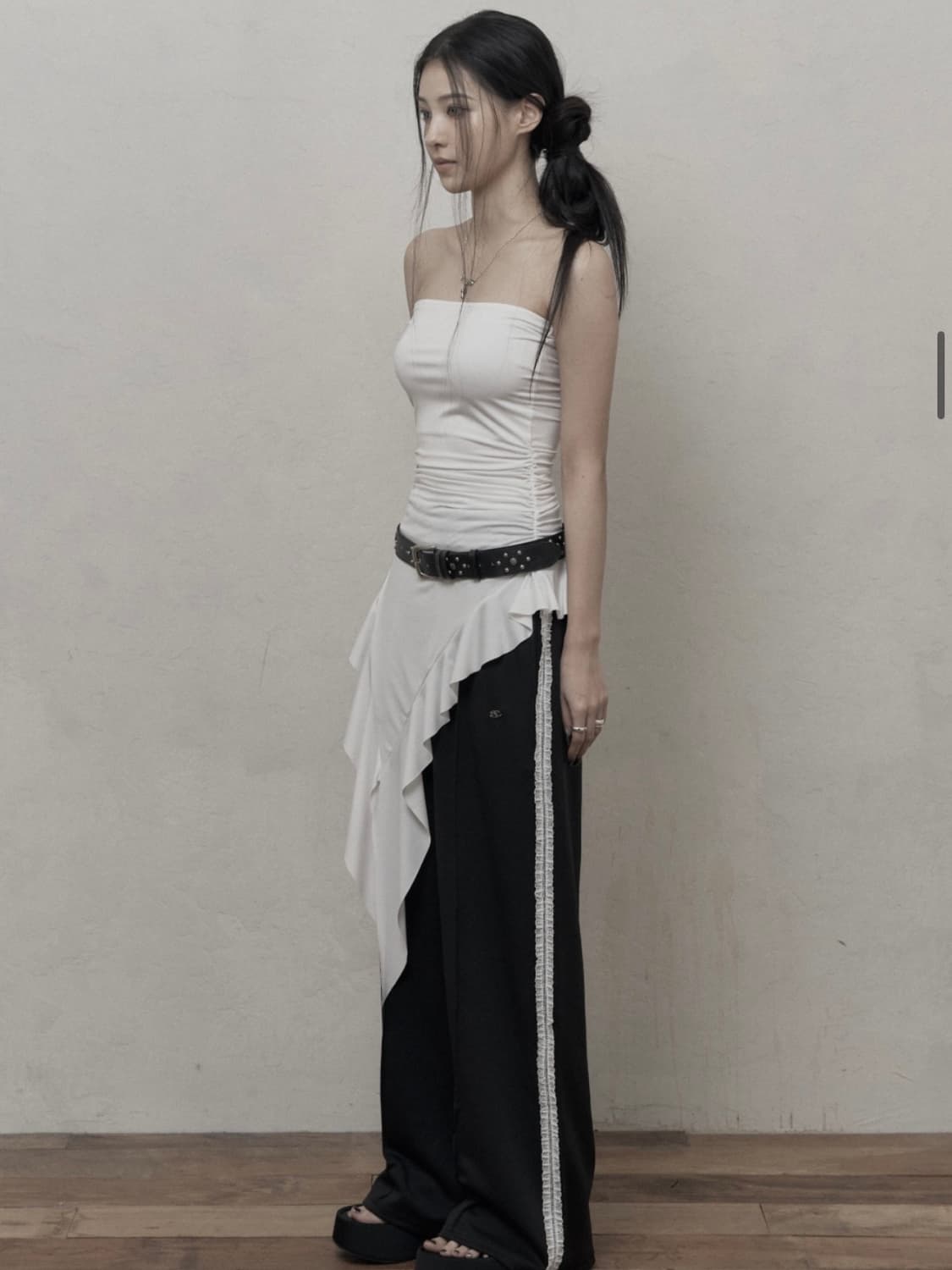 카키포인트 레이스 트랙 팬츠 스트링 상품이미지1