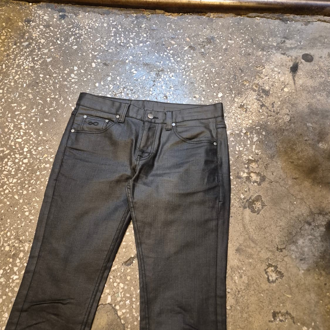 32인치 플랙진 SLENDER 슬림핏 코팅청바지 상품이미지7