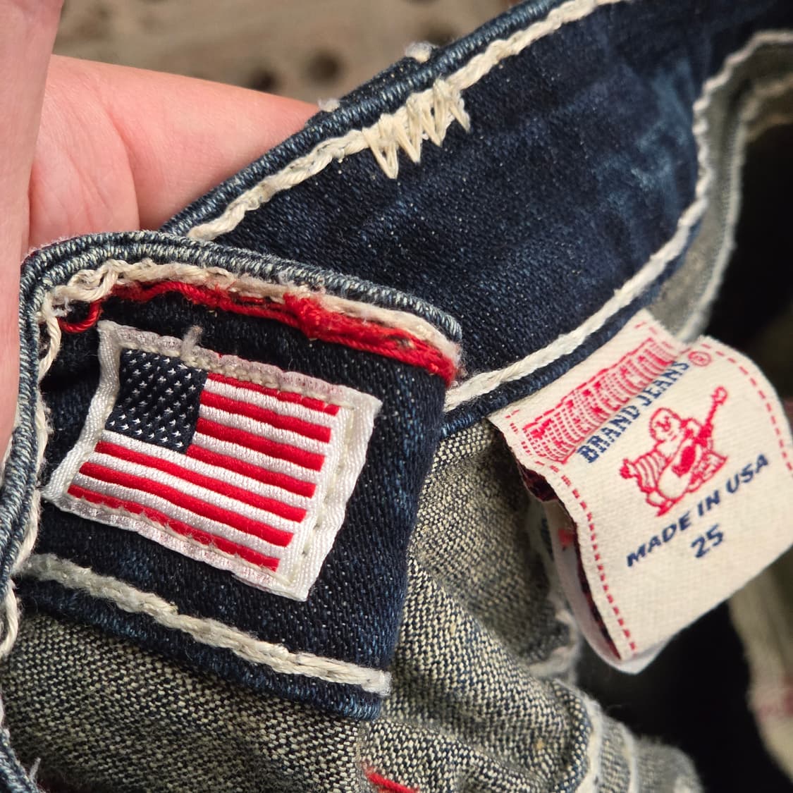 트루릴리전 USA 조이 슈퍼티 워싱 부츠컷 데님 팬츠 상품이미지9