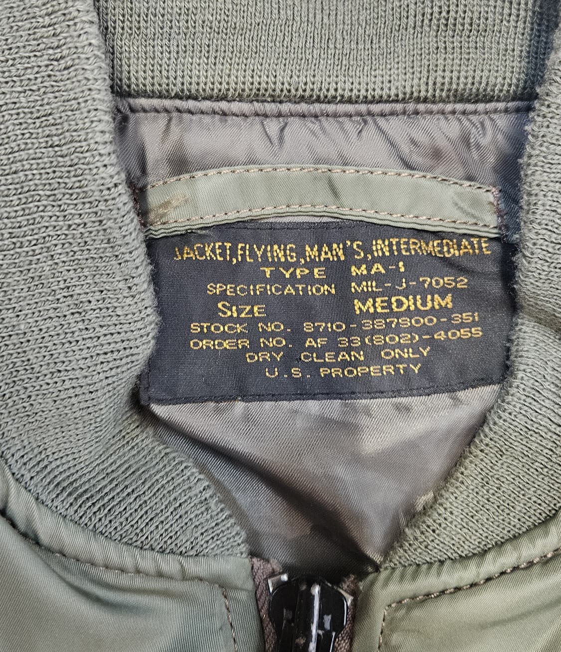 카모랜드 MA-1 플라이트 복각자켓 상품이미지3