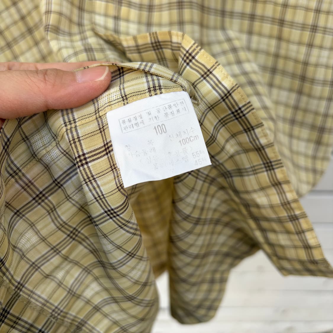 Yves Saint Laurent 입생로랑 체크 반팔 셔츠 상품이미지5