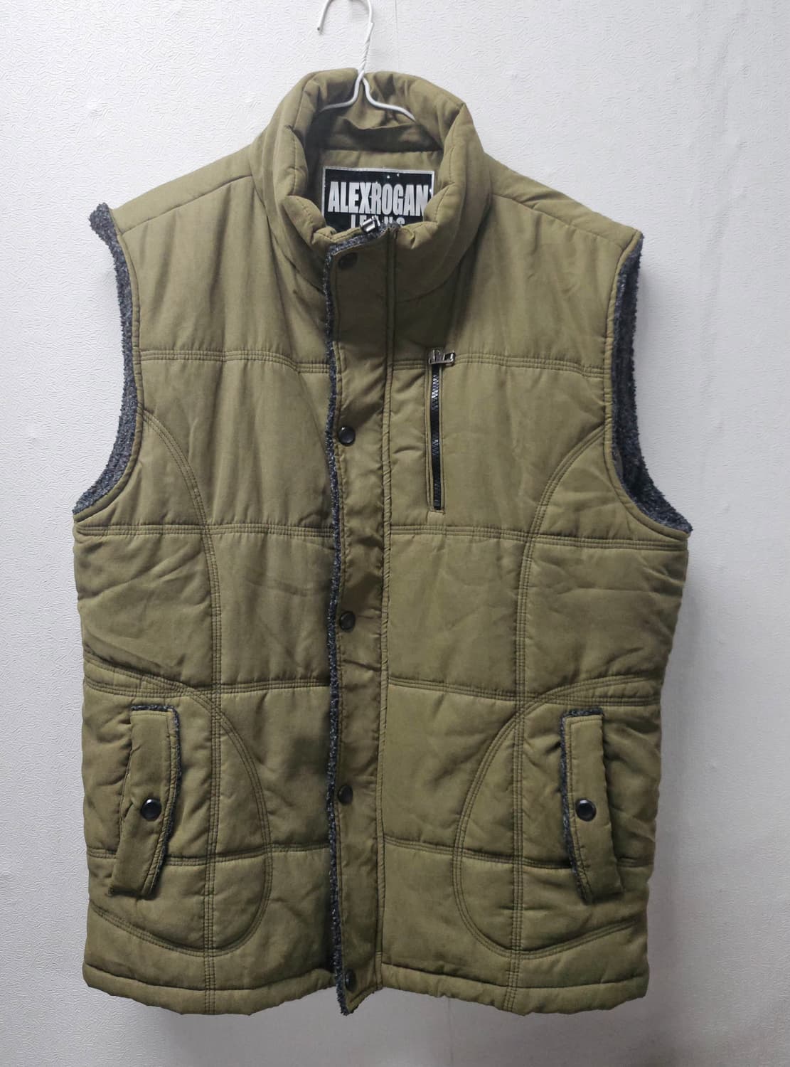 ALEXROGAN 알렉슬로건 패딩 조끼 카키 2XL 상품이미지1