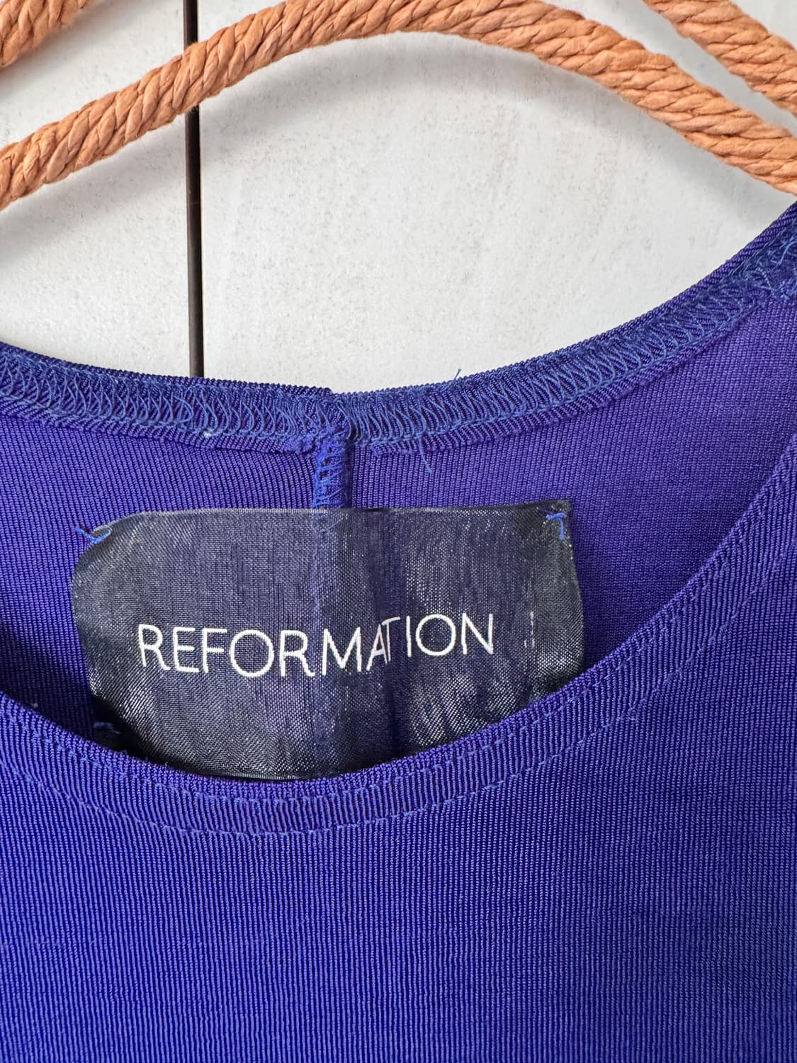 새상품 컨디션Reformation 파란색 크롭 티셔츠 XS(44,55사이 상품이미지4