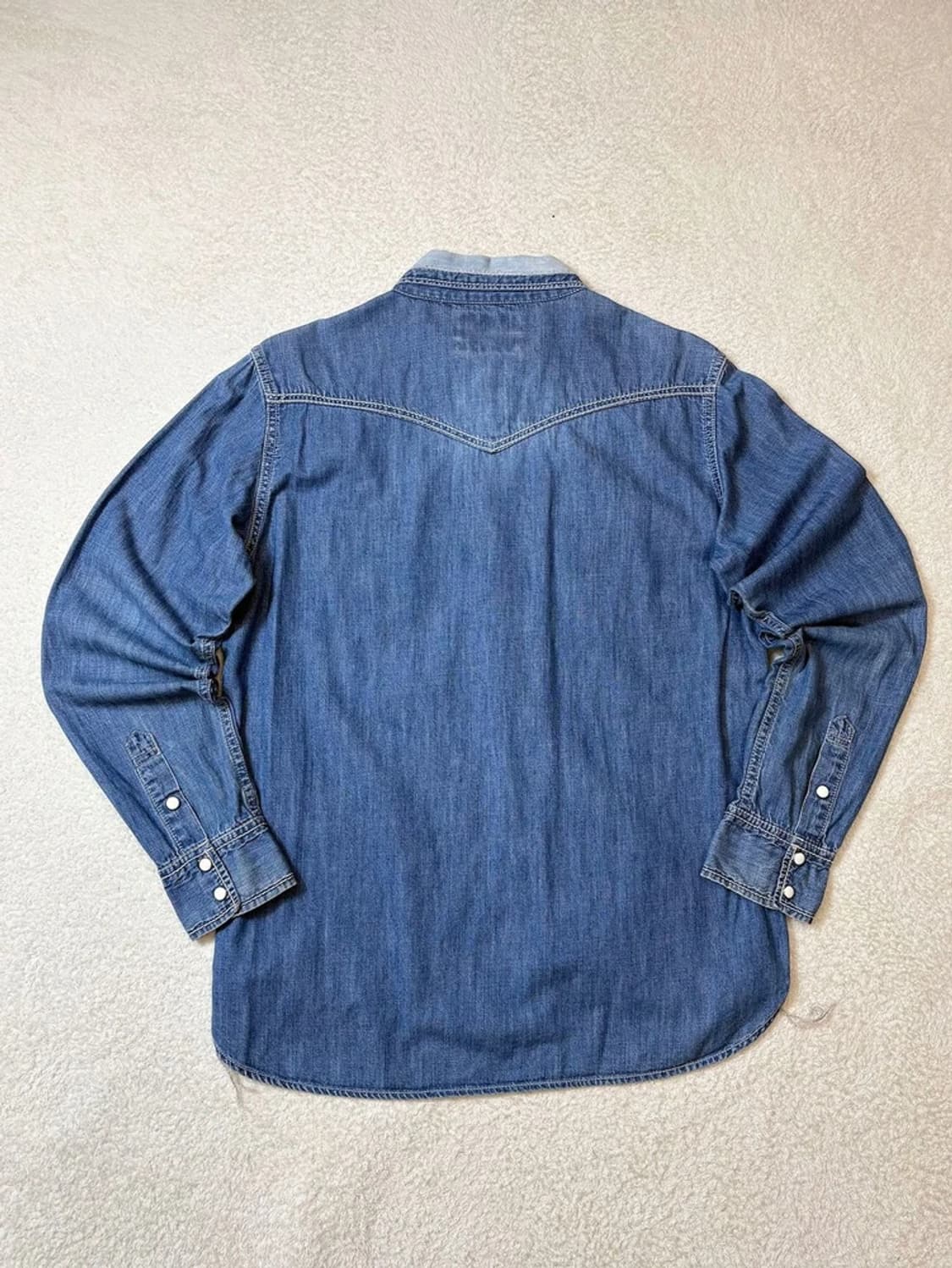 안티볼리스틱 00's 재팬 패치드 웨스턴 데님 셔츠 pn6167    상품이미지5