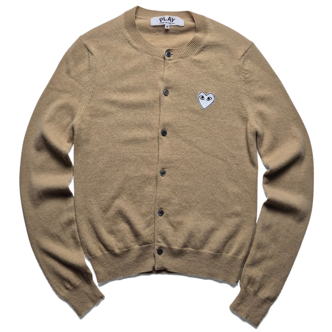 [M] 꼼데가르송 하트로고 가디건 베이지 상품이미지1