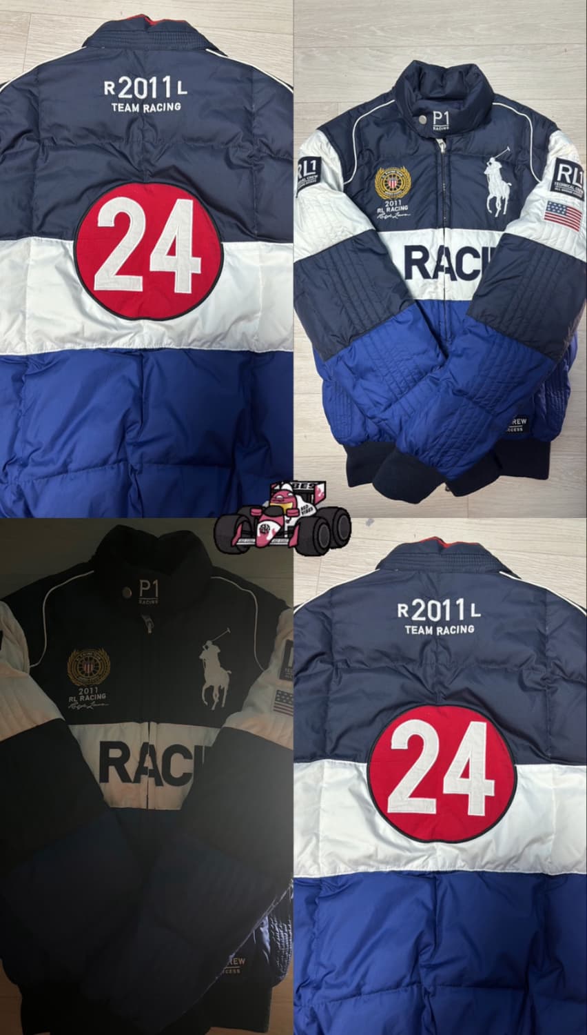 (정품)폴로 빅포니 레이싱 패딩 S 상품이미지3