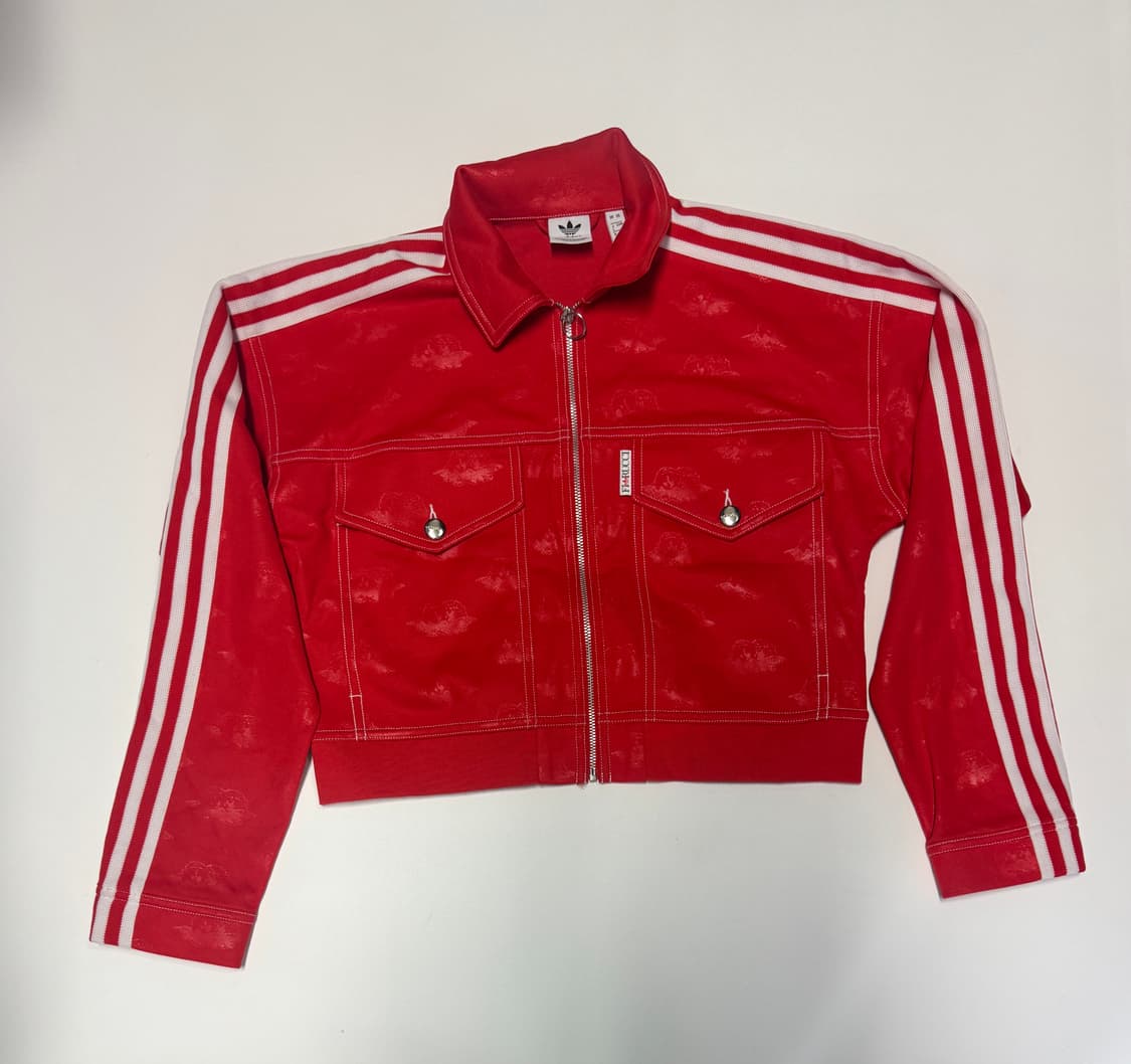 희귀! 여성 아디다스 x 피오루치 삼선 크롭 져지 트랙탑 상품이미지1