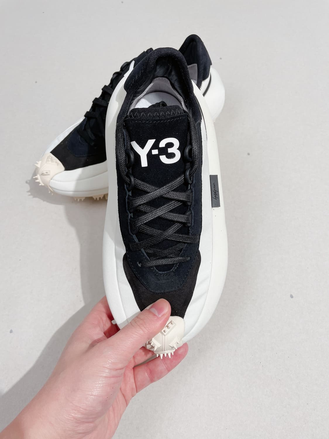 (정품/새상품) 와이쓰리 여성 마쿠라 블랙 화이트 스니커즈 상품이미지6