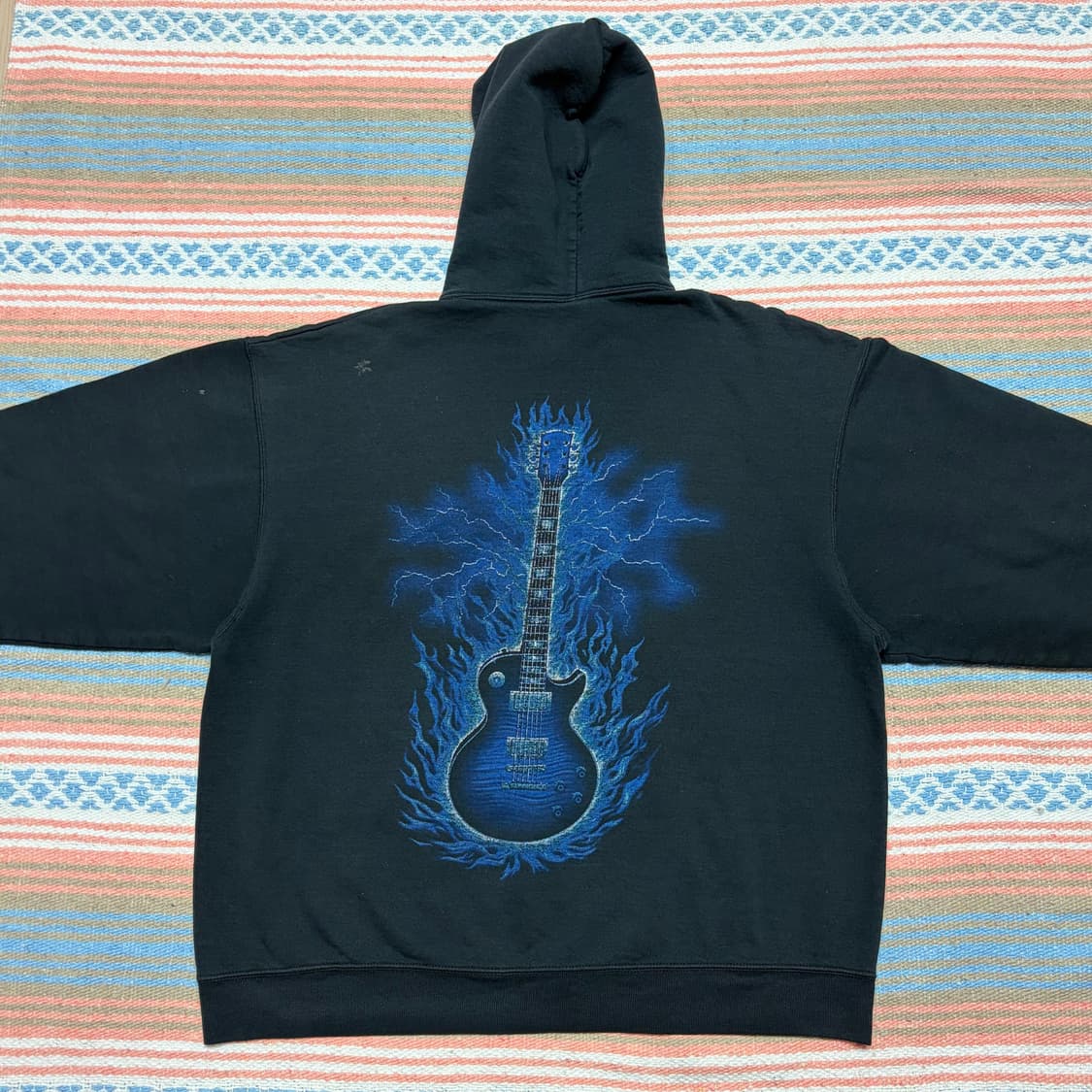 00s 미국 빈티지 플레임 기타 후드티 후드집업 상품이미지1