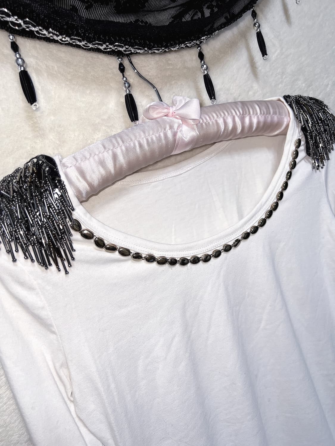 오네갸루 금장 은장 견장 롱슬리브 펑크 y2k 섹시 헤이세이 시부야 핀터 상품이미지10