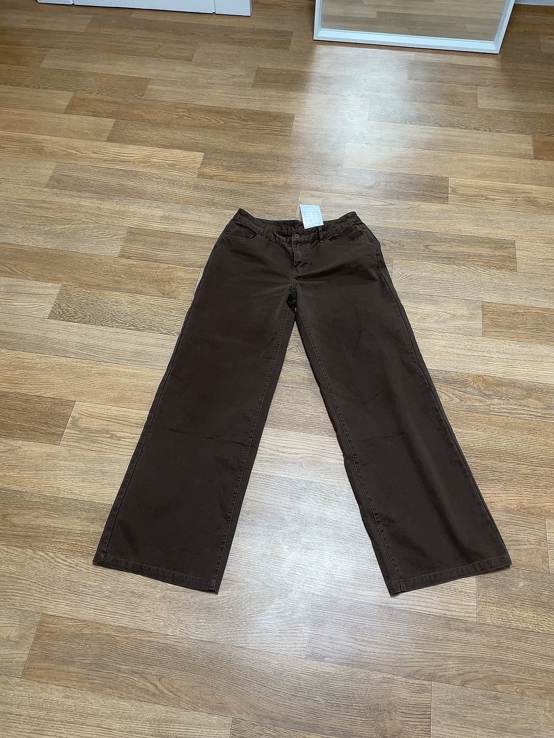 브랜디멜빌 브라운 와이드 면 팬츠 바지 상품이미지1